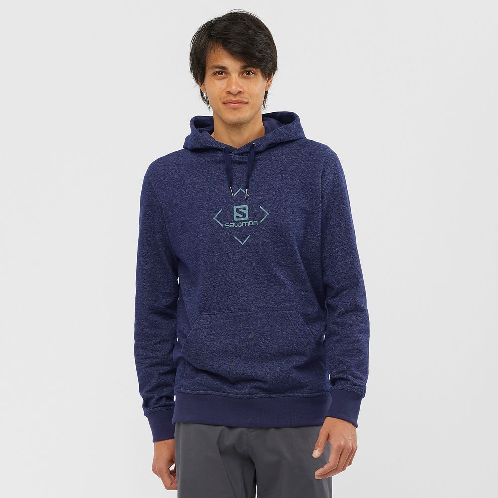 Vestes Imperméables Salomon Homme Bleu Marine - Salomon SHIFT HOODIE M - France (3596-XPACY)